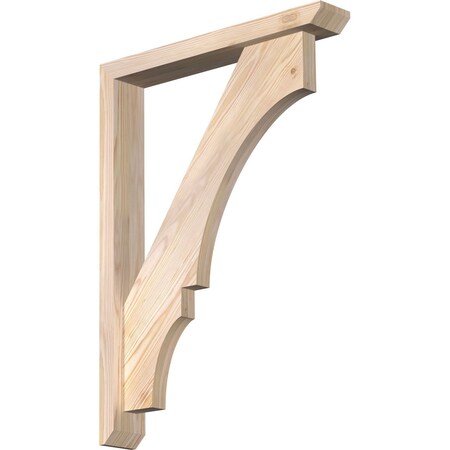 Ekena Millwork Balboa Slat Smooth Bracket w/ Offset Brace, Douglas Fir, 3 1/2"W x 22"D x 30"H BKT0402X22X30BOA06SDF